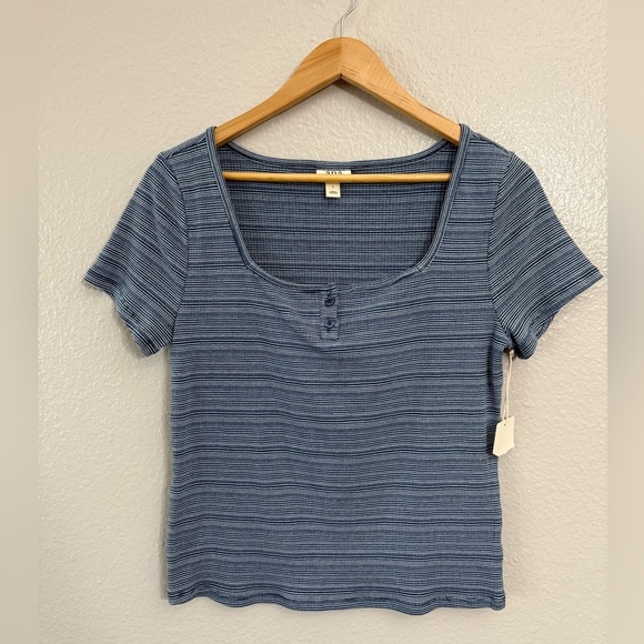 A.N.A Striped Short-Sleeve Top - Picture 2 of 7
